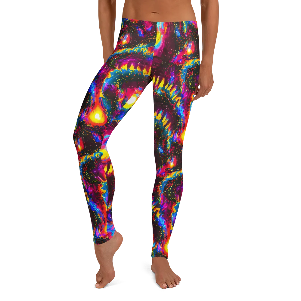 Lava Garden on Leggings — Front