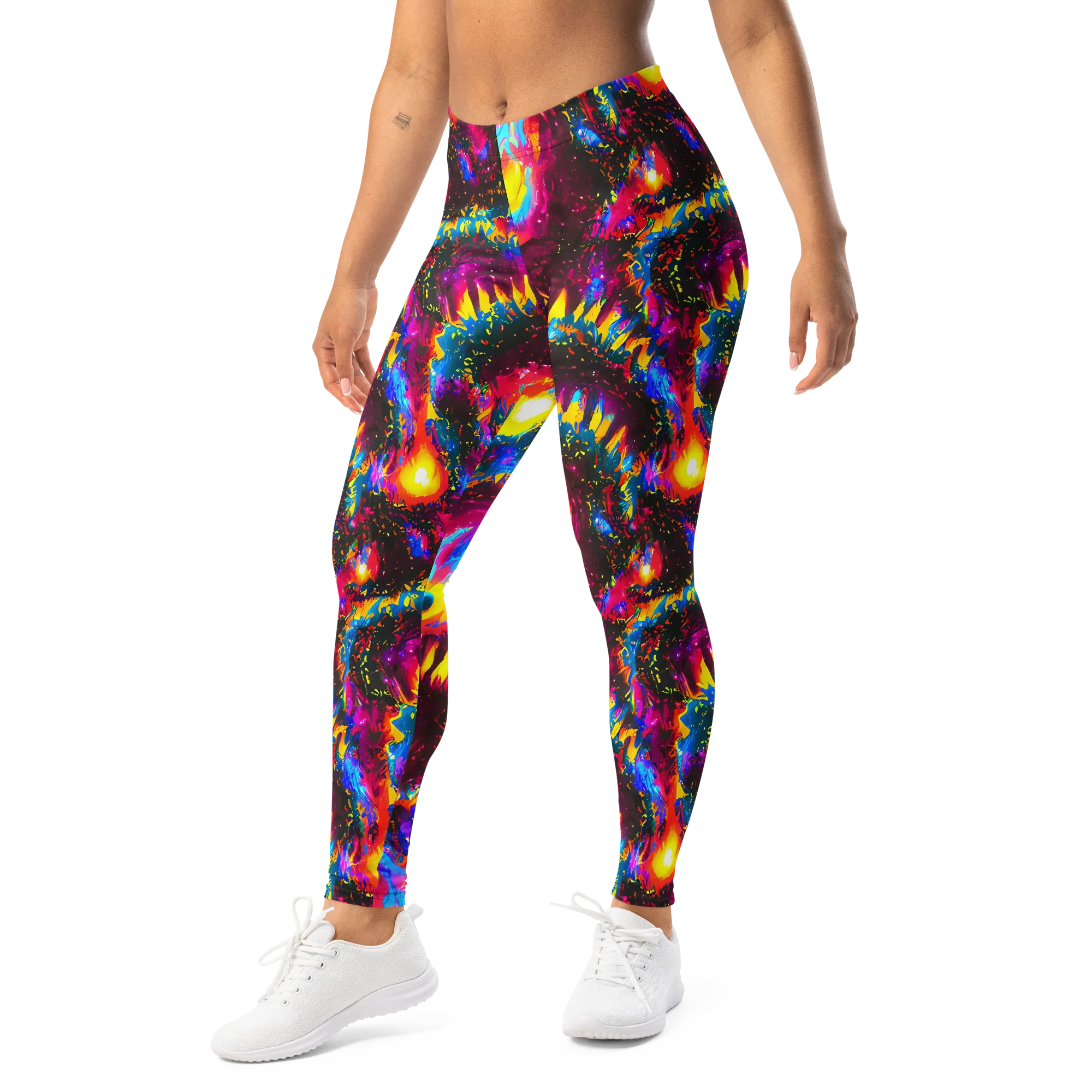Lava Garden on Leggings — Left Front