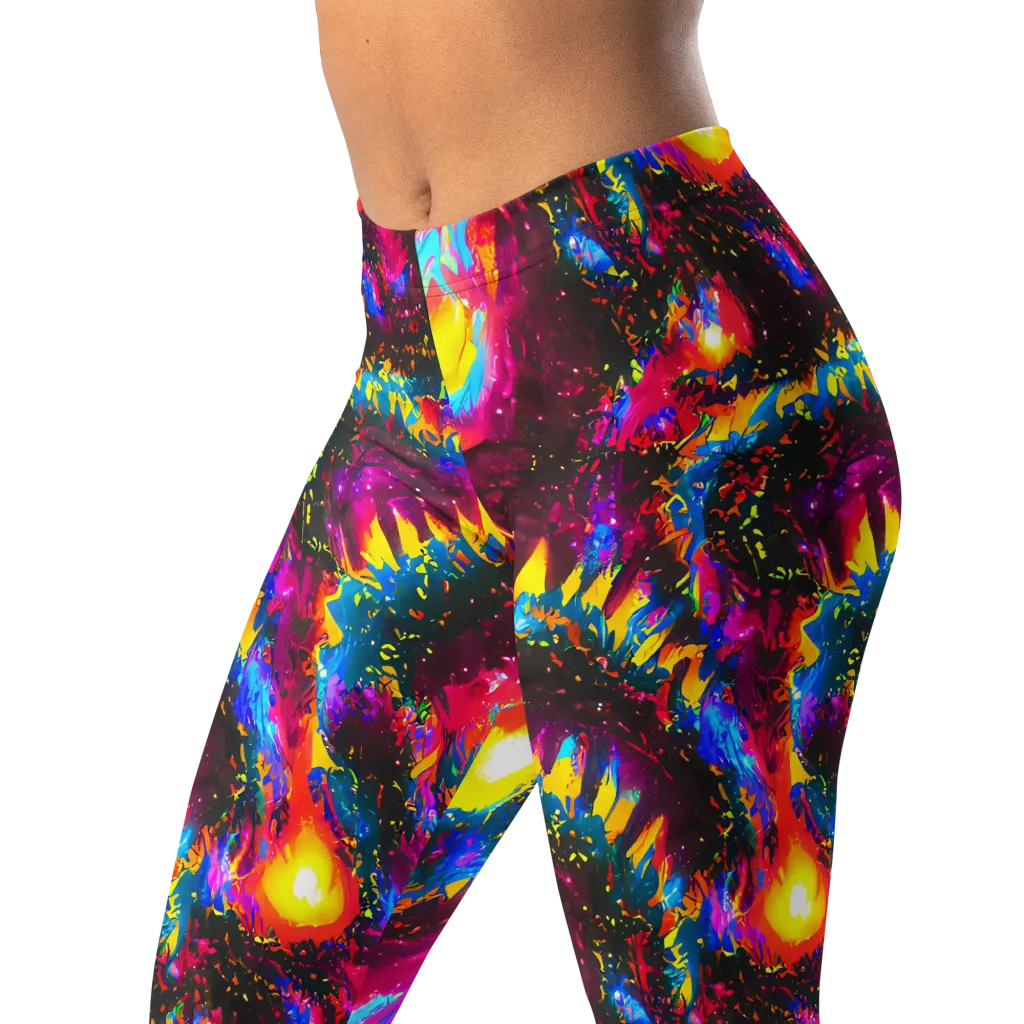 Lava Garden on Leggings — Left Front