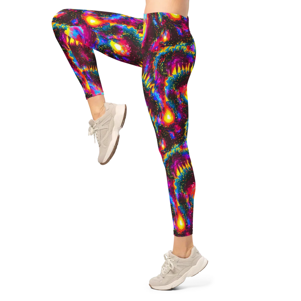 Lava Garden on Leggings — Left