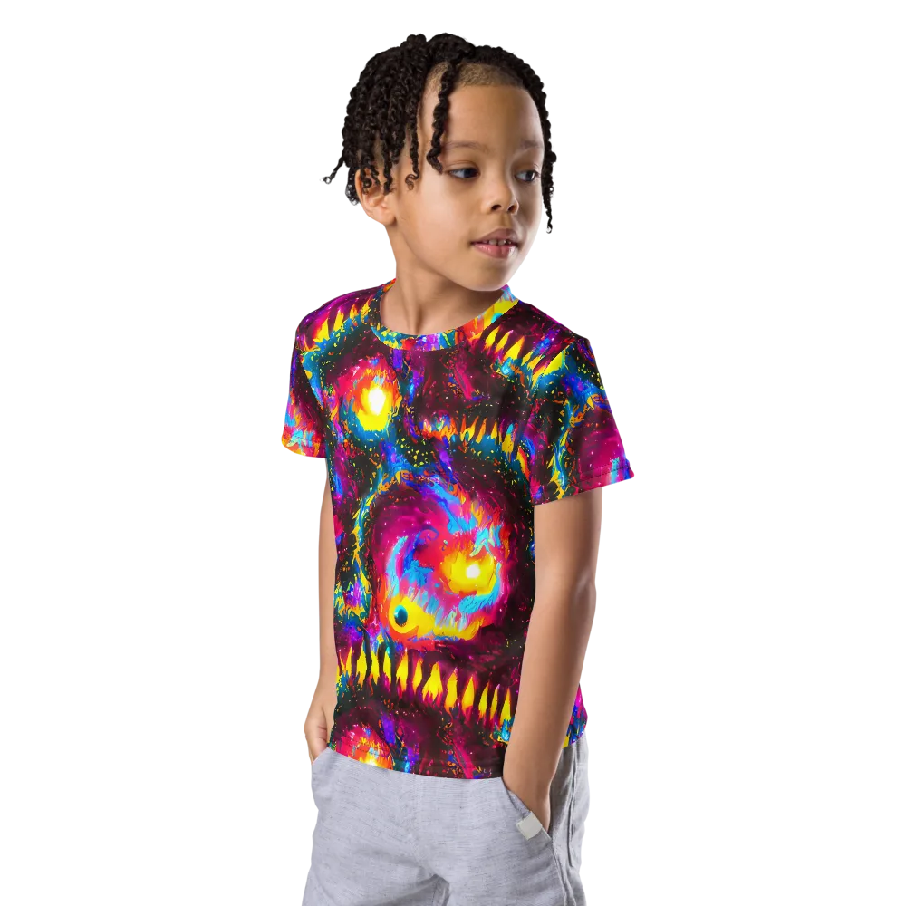 Lava Garden on Kids Crew Neck T-Shirt — Left Front