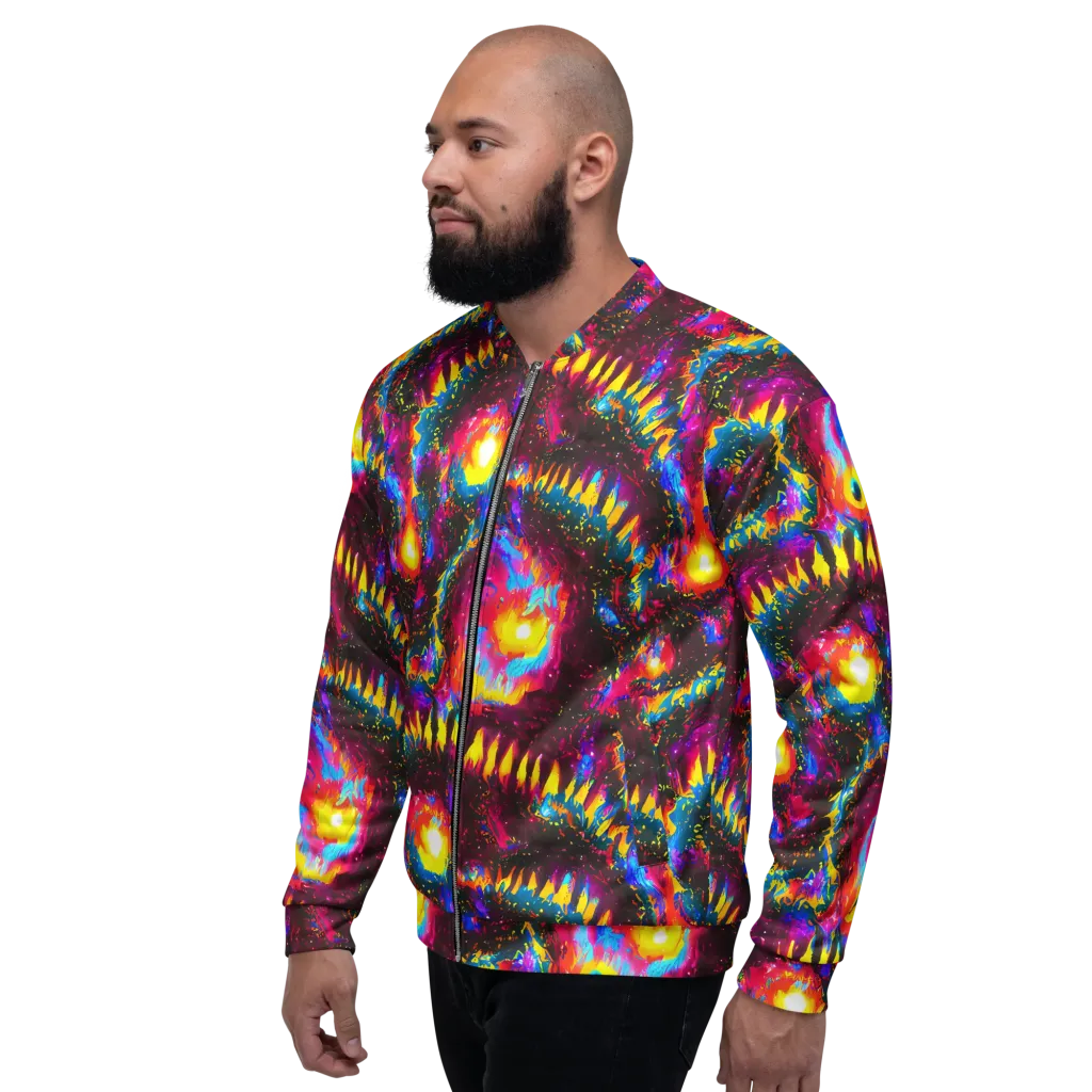 Lava Garden on Bomber Jacket — Left