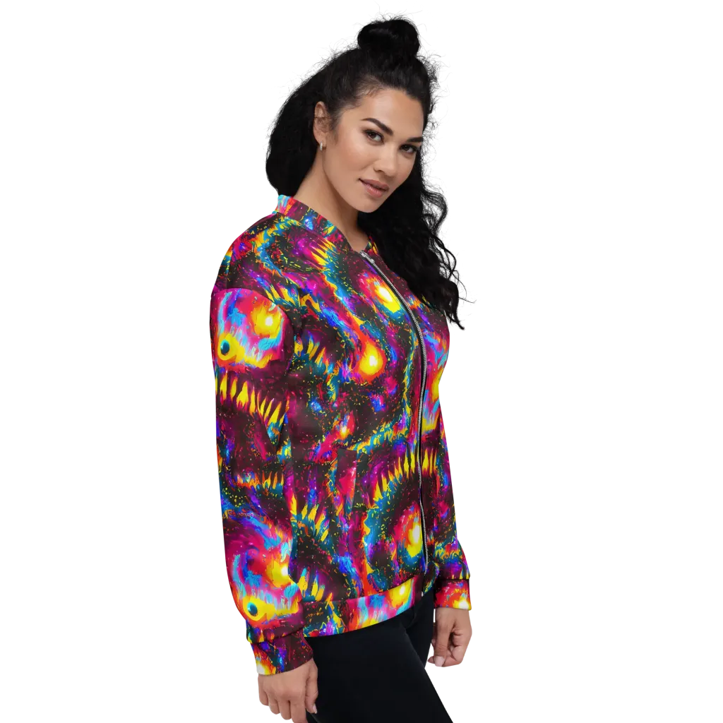 Lava Garden on Bomber Jacket — Right