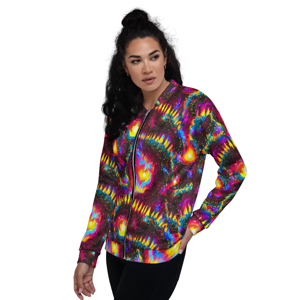 Lava Garden on Bomber Jacket — Left