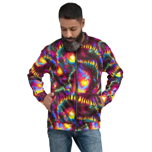 Lava Garden on a Bomber Jacket