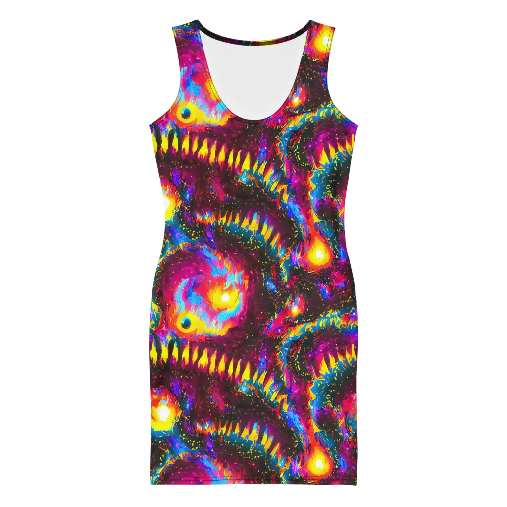Lava Garden on Bodycon Dress — Front