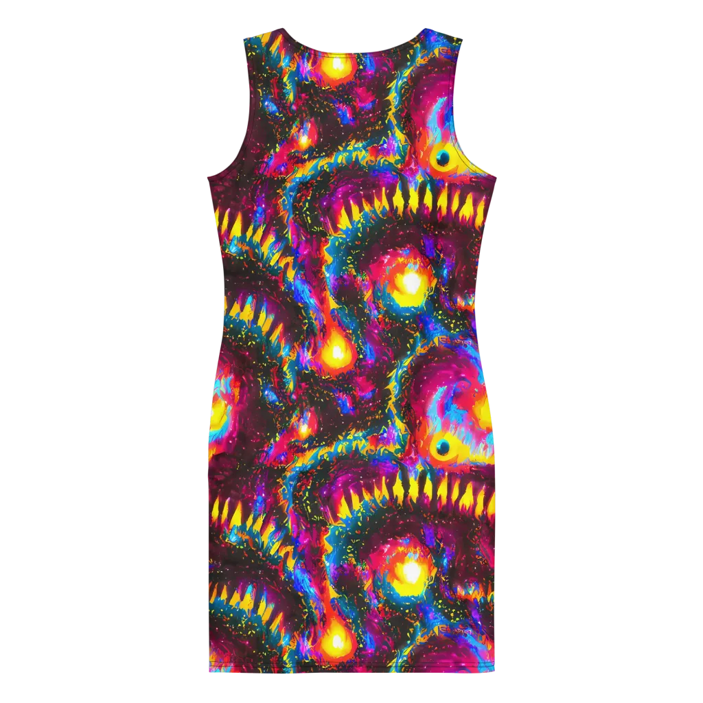 Lava Garden on Bodycon Dress — Back