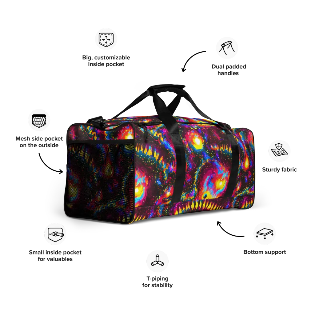 Lava Garden on Duffle Bag — Right Front