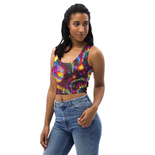 Lava Garden on a Crop Top