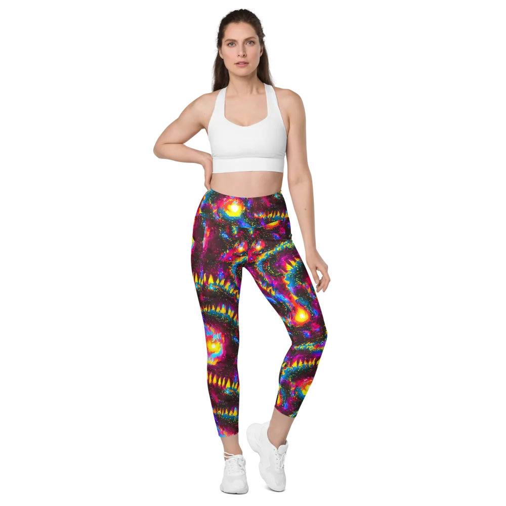 Lava Garden on Leggings with Pockets — Front