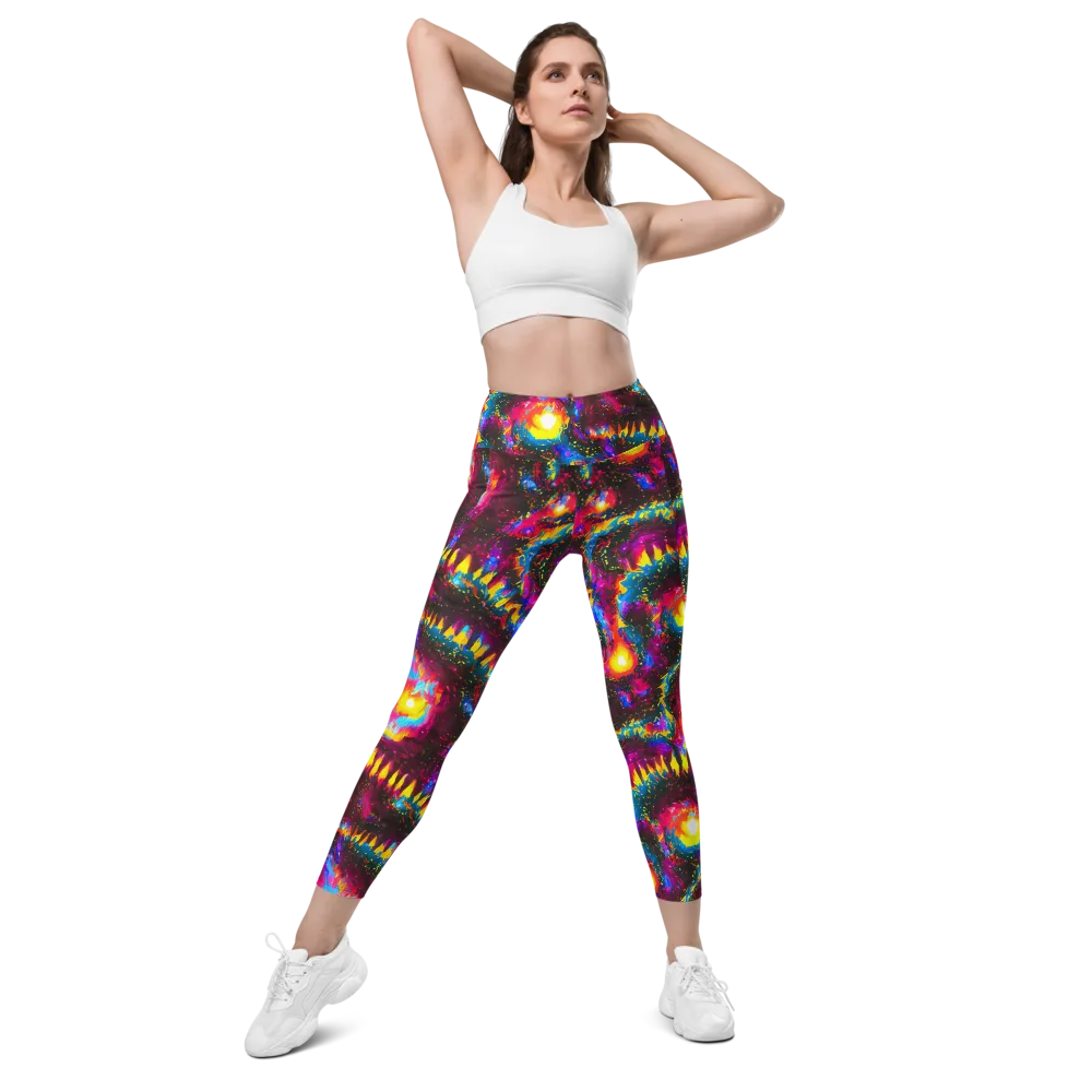 Lava Garden on Leggings with Pockets — Front