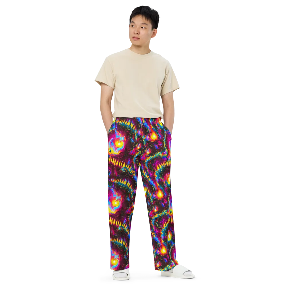 Lava Garden on Wide-Leg Pants — Front
