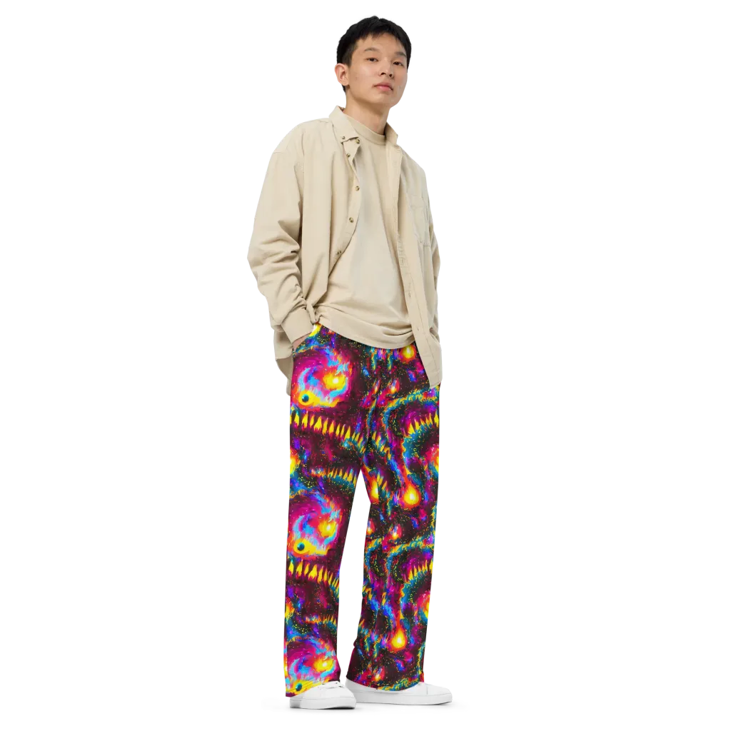 Lava Garden on Wide-Leg Pants — Right Front