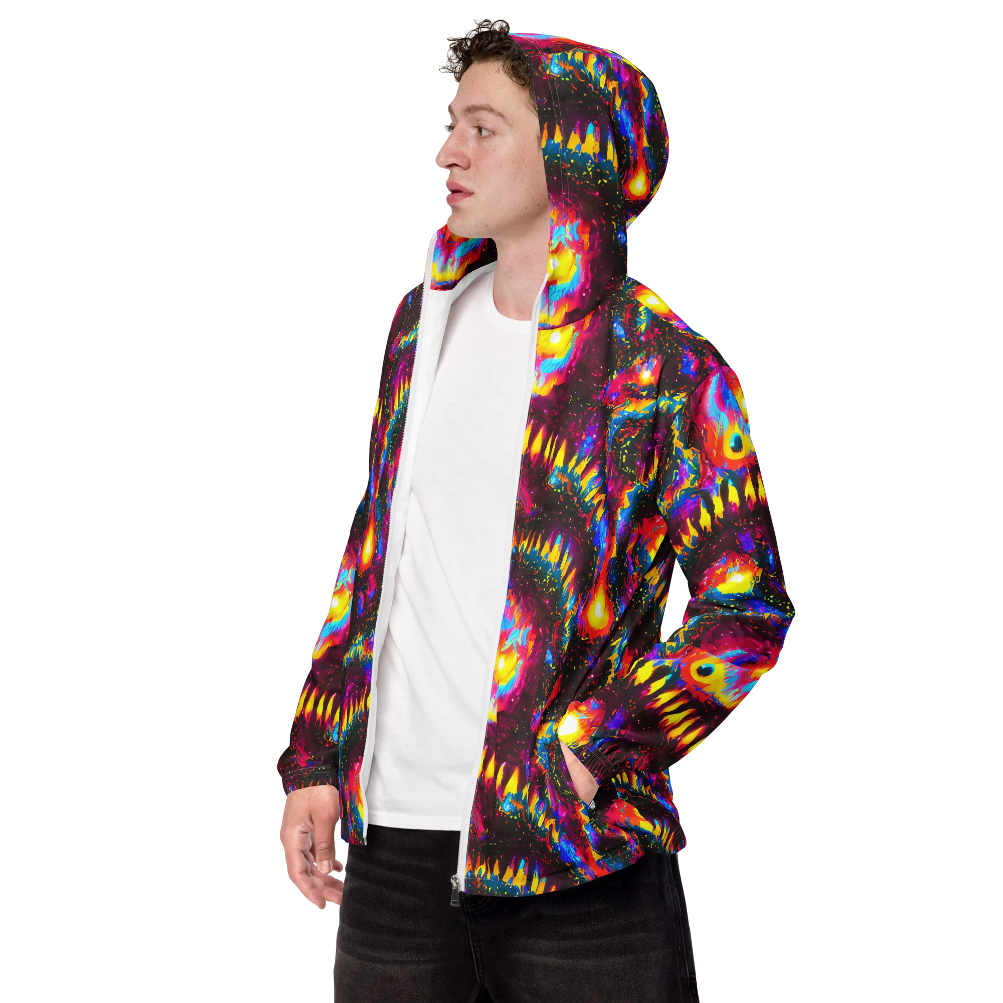 Lava Garden on Men's Windbreaker — Left Front