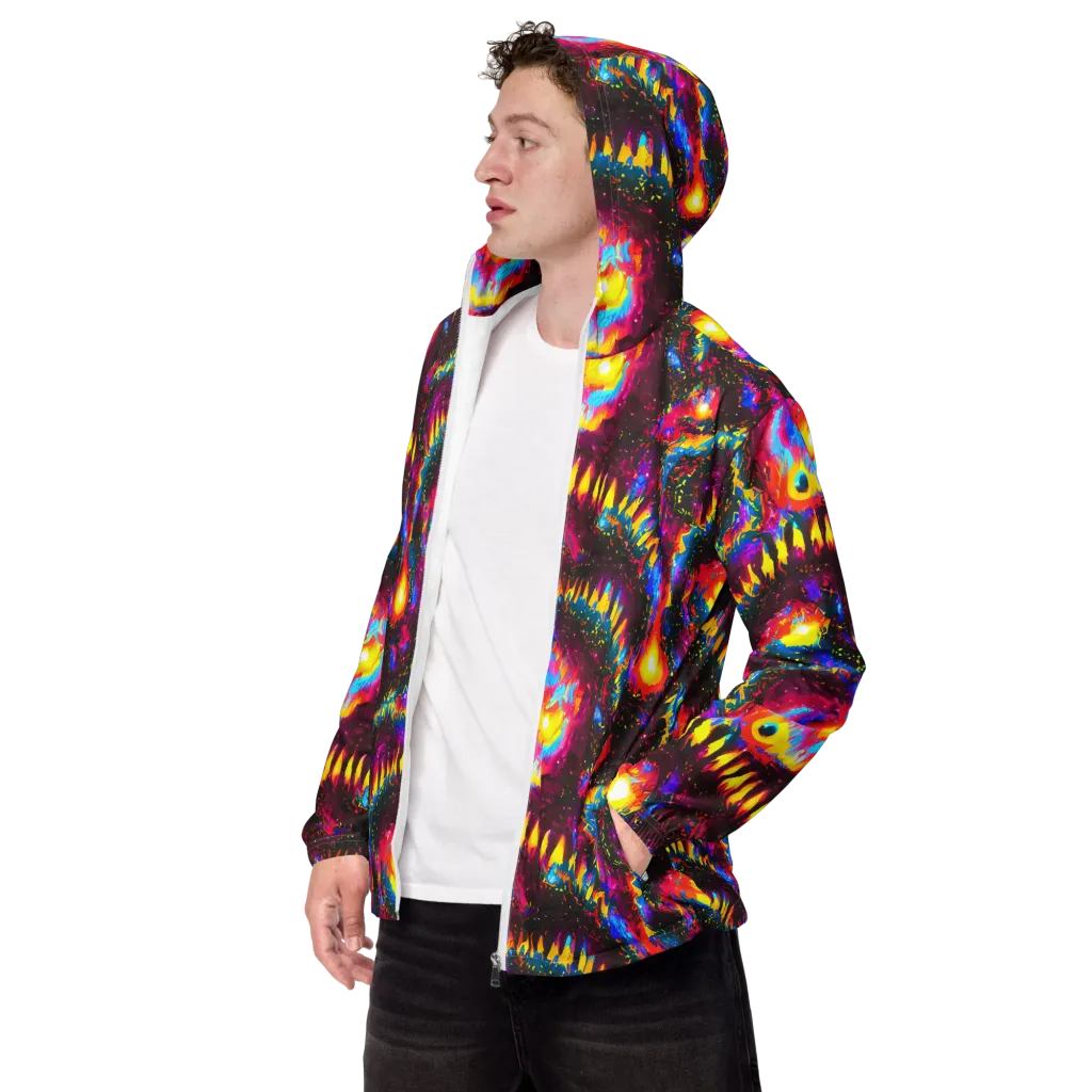 Lava Garden on Men's Windbreaker — Left Front