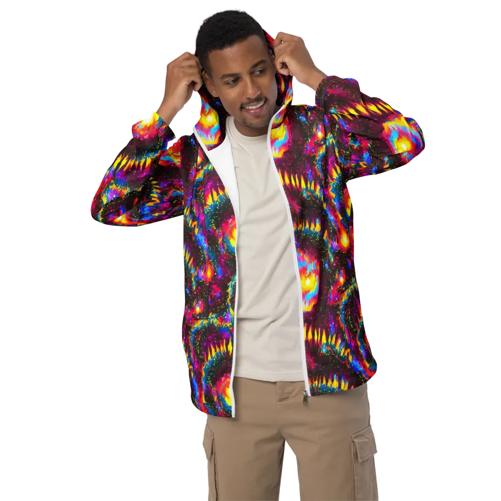 Lava Garden on Men's Windbreaker — Front