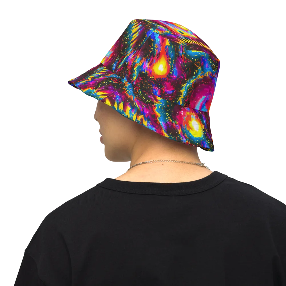 Lava Garden on Reversible Bucket Hat — Back Inside