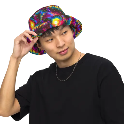 Lava Garden on a Reversible Bucket Hat
