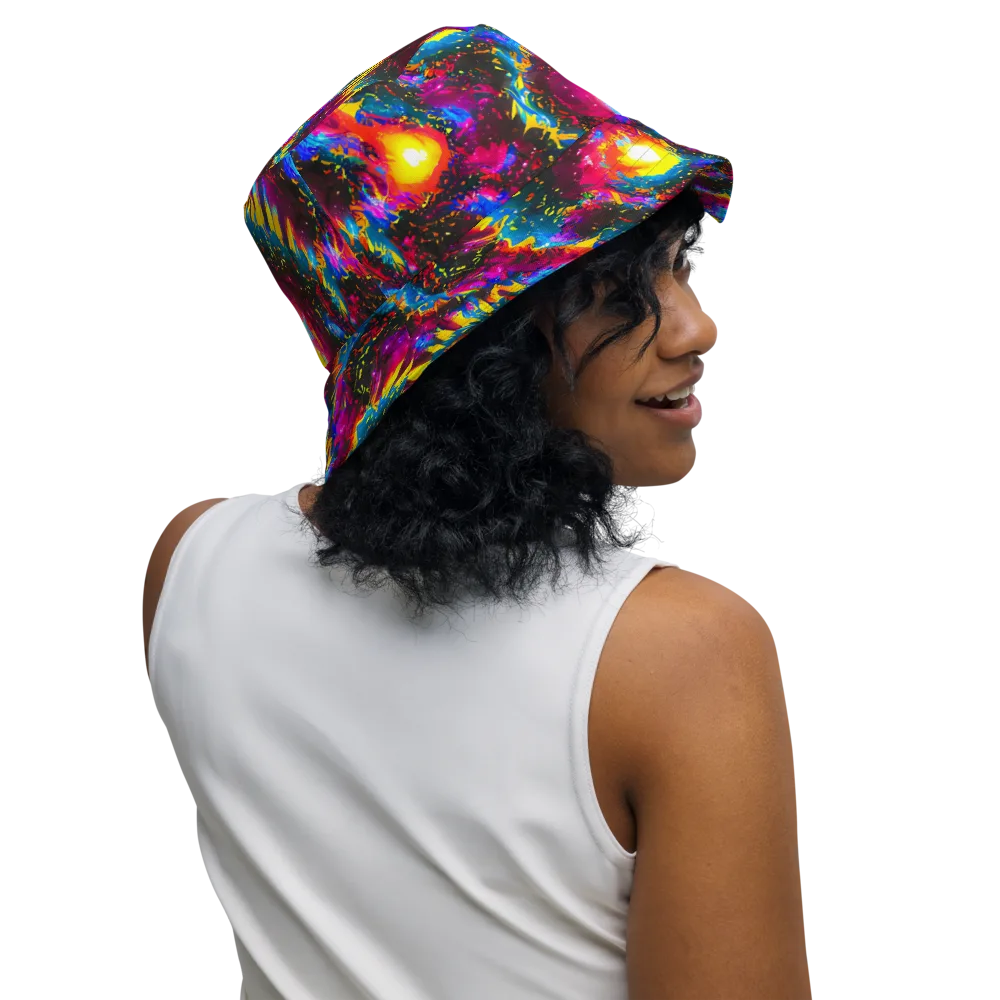 Lava Garden on Reversible Bucket Hat — Right Outside