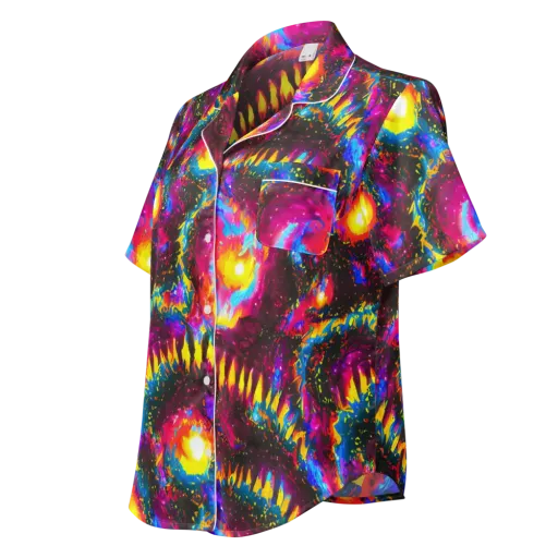 Lava Garden on a Women's Short Sleeve Pajama Top