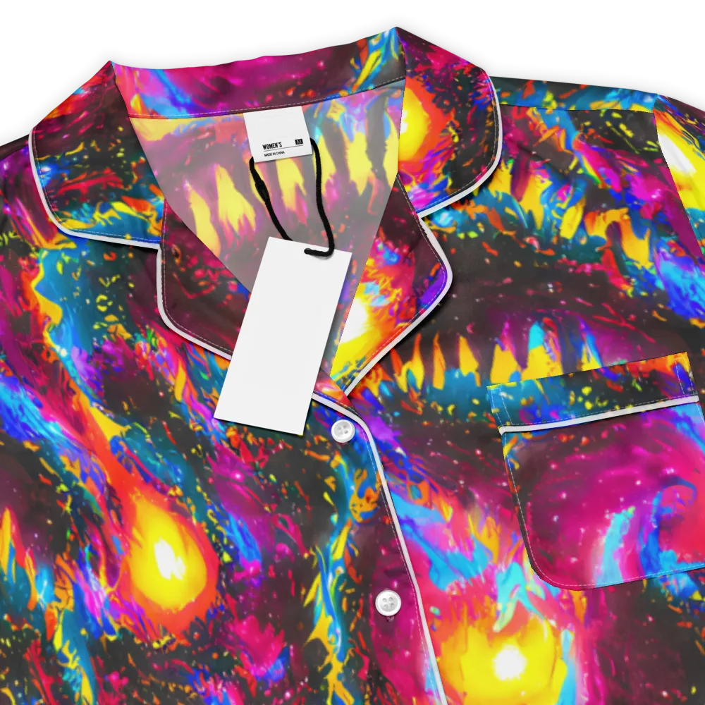 Lava Garden on Women's Short Sleeve Pajama Top — Product details
