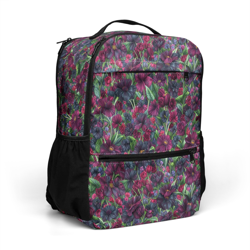 Velvet Night Garden on Utility Backpack — Right Front