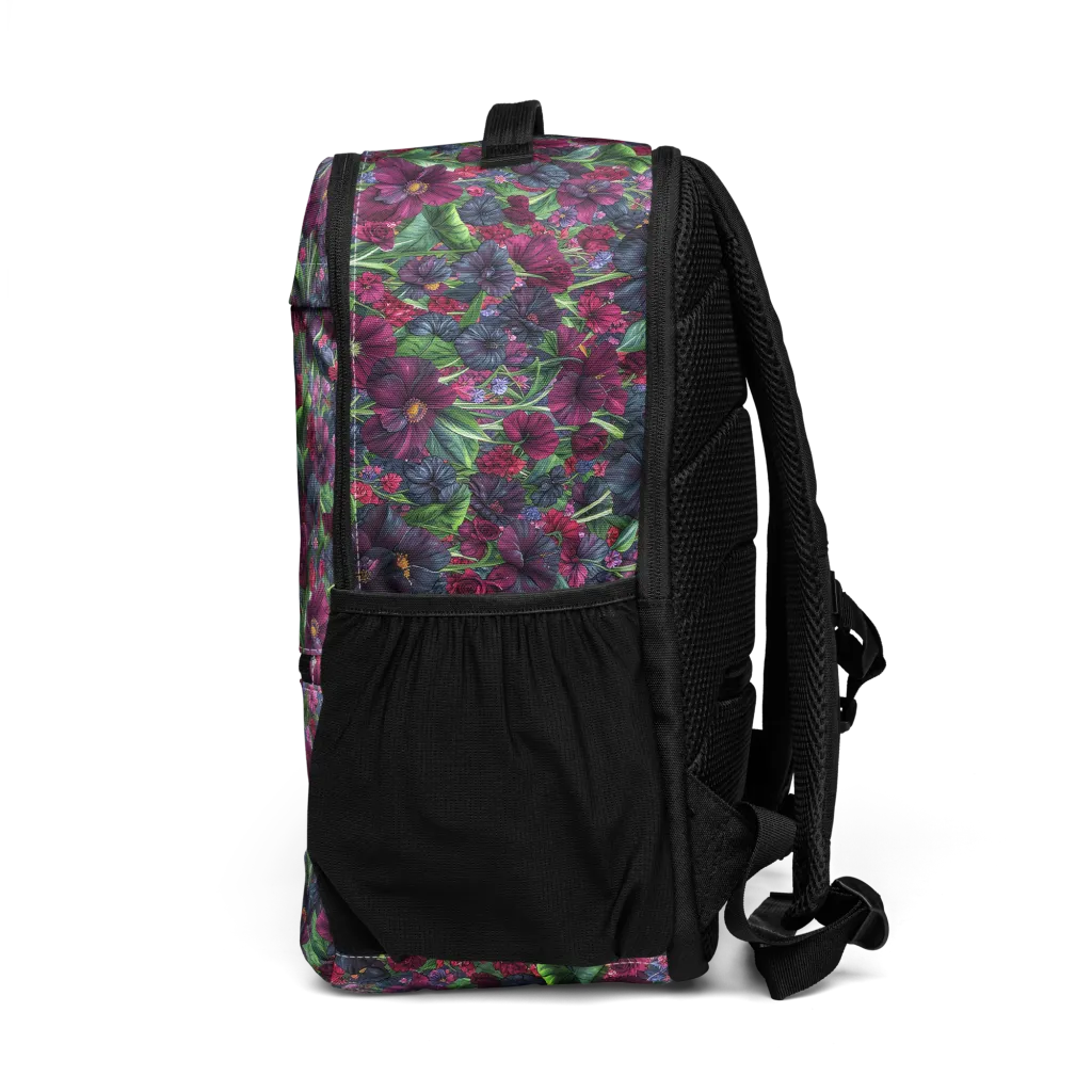 Velvet Night Garden on Utility Backpack — Left