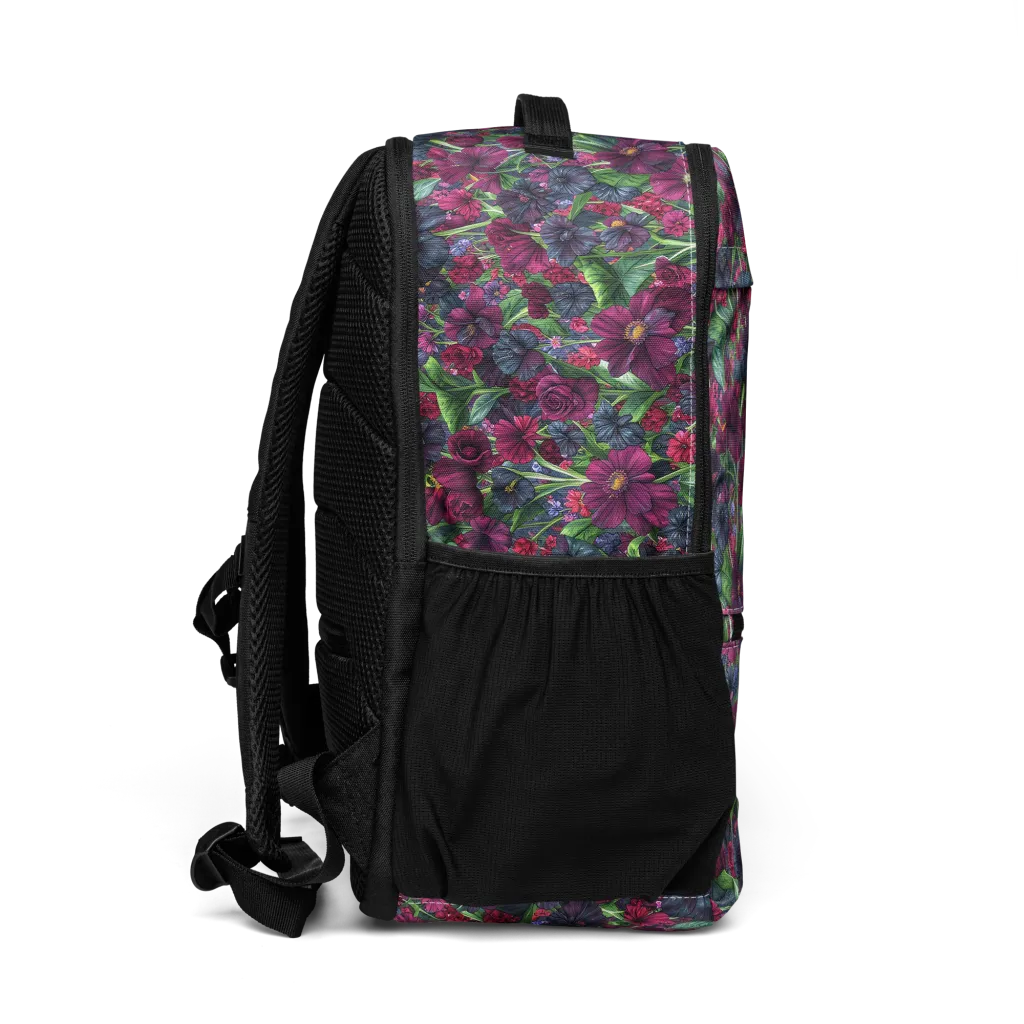 Velvet Night Garden on Utility Backpack — Right