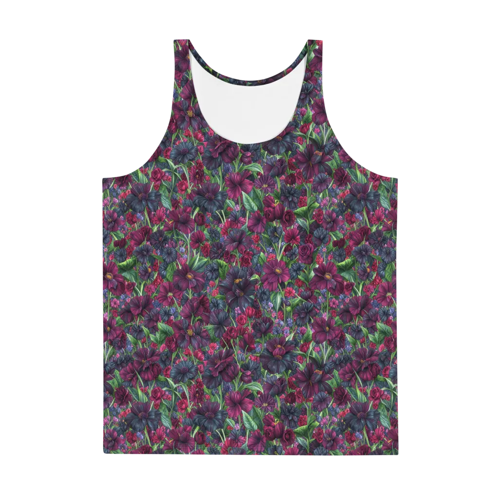 Velvet Night Garden on Men's Tank Top — Front