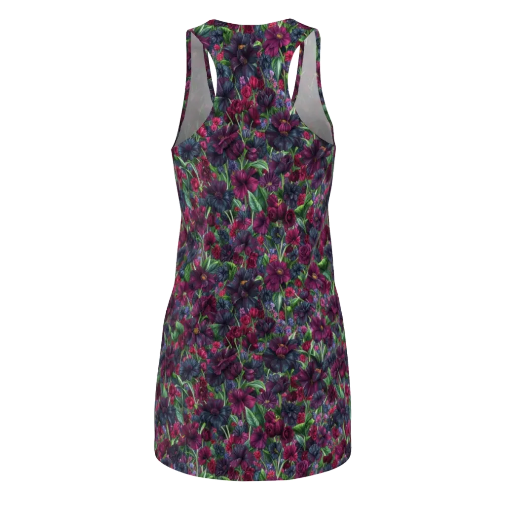 Velvet Night Garden on Racerback Dress — Back