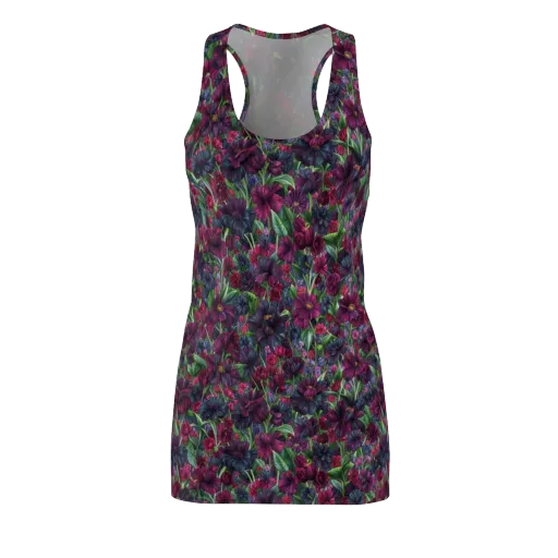 Velvet Night Garden on a Racerback Dress