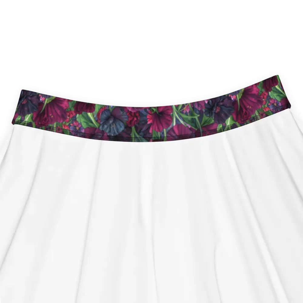 Velvet Night Garden on Skater Skirt — Product details