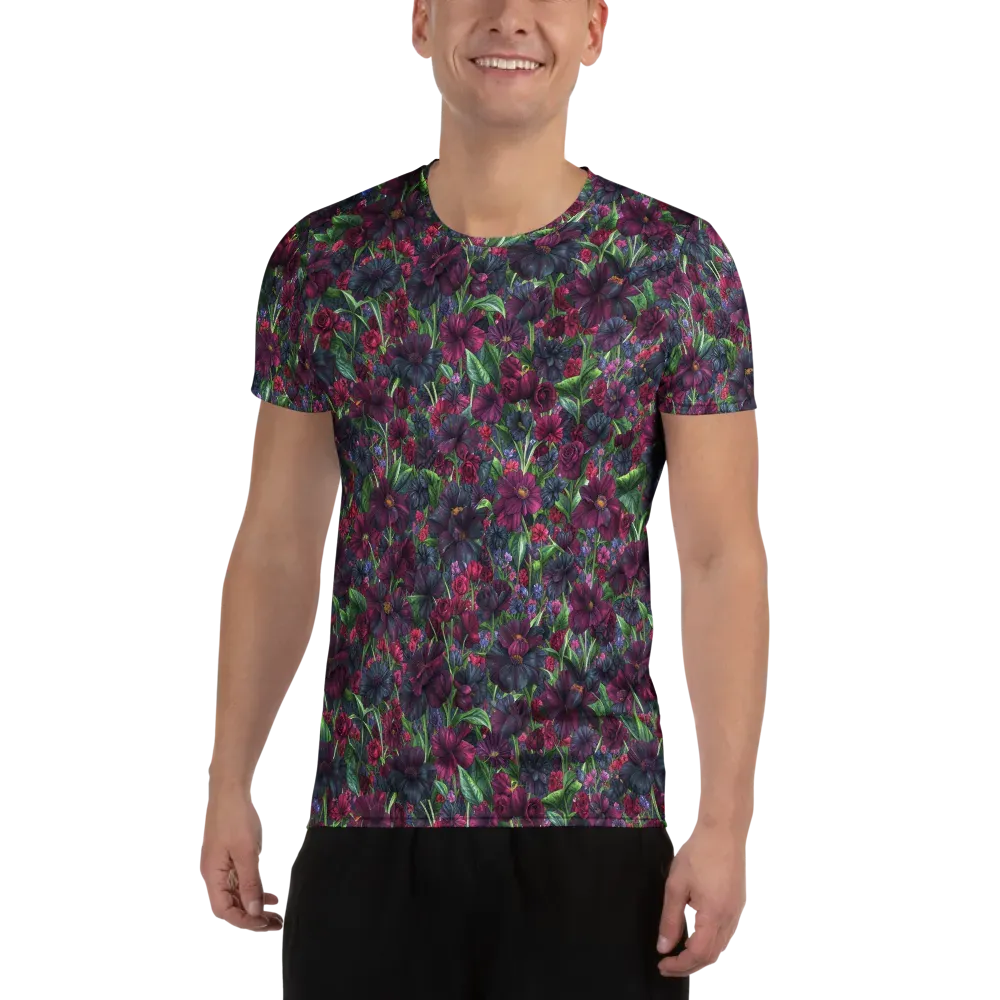 Velvet Night Garden on Men's Athletic T-Shirt — Front