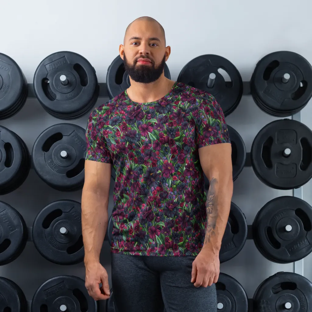 Velvet Night Garden on Men's Athletic T-Shirt — Front