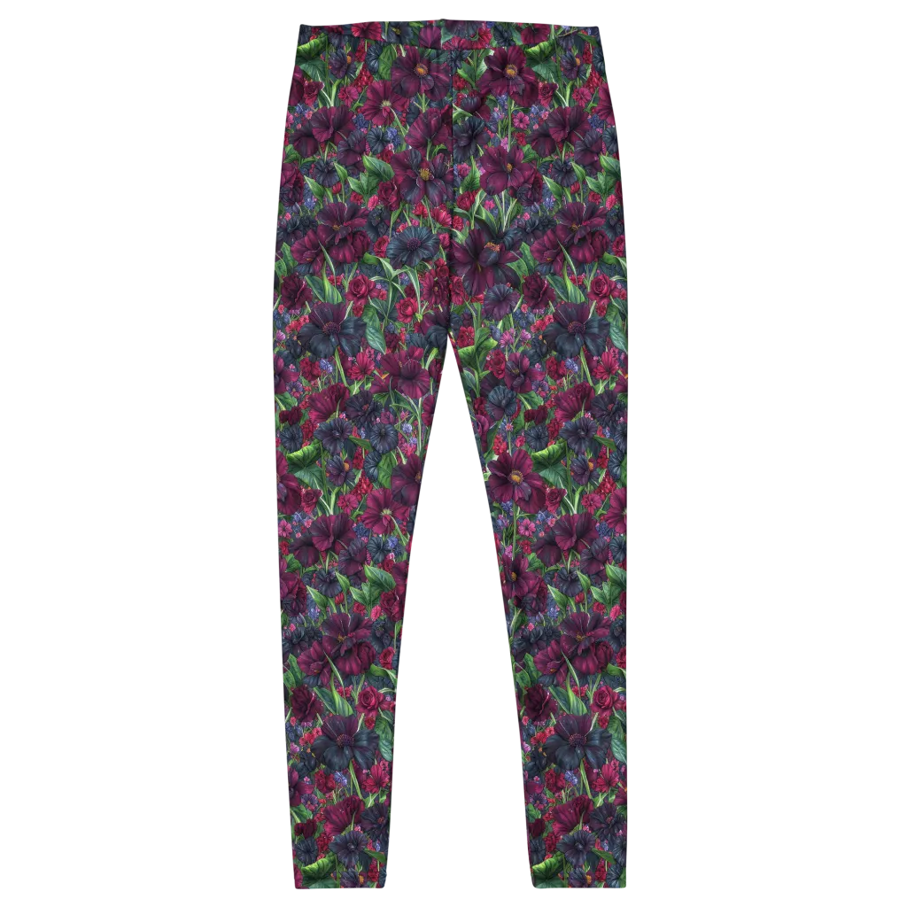 Velvet Night Garden on Leggings — Front