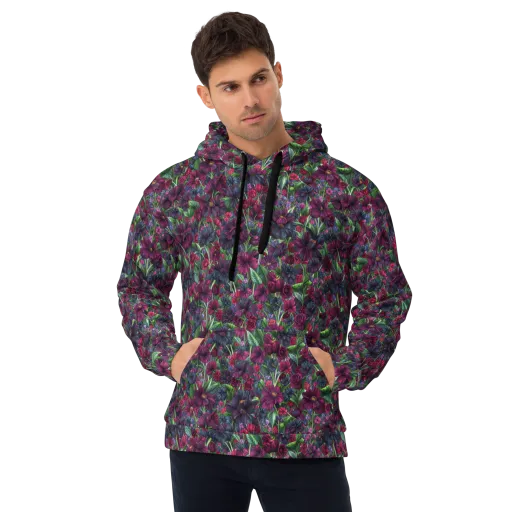 Velvet Night Garden on a Hoodie