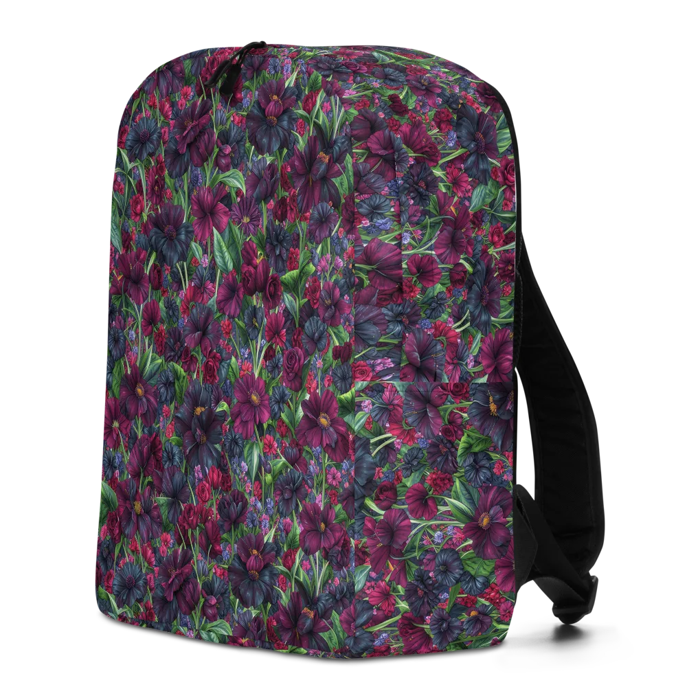Velvet Night Garden on Minimalist Backpack — Left
