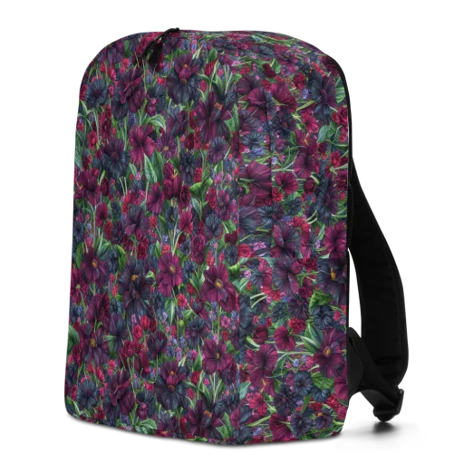 Velvet Night Garden on a Minimalist Backpack