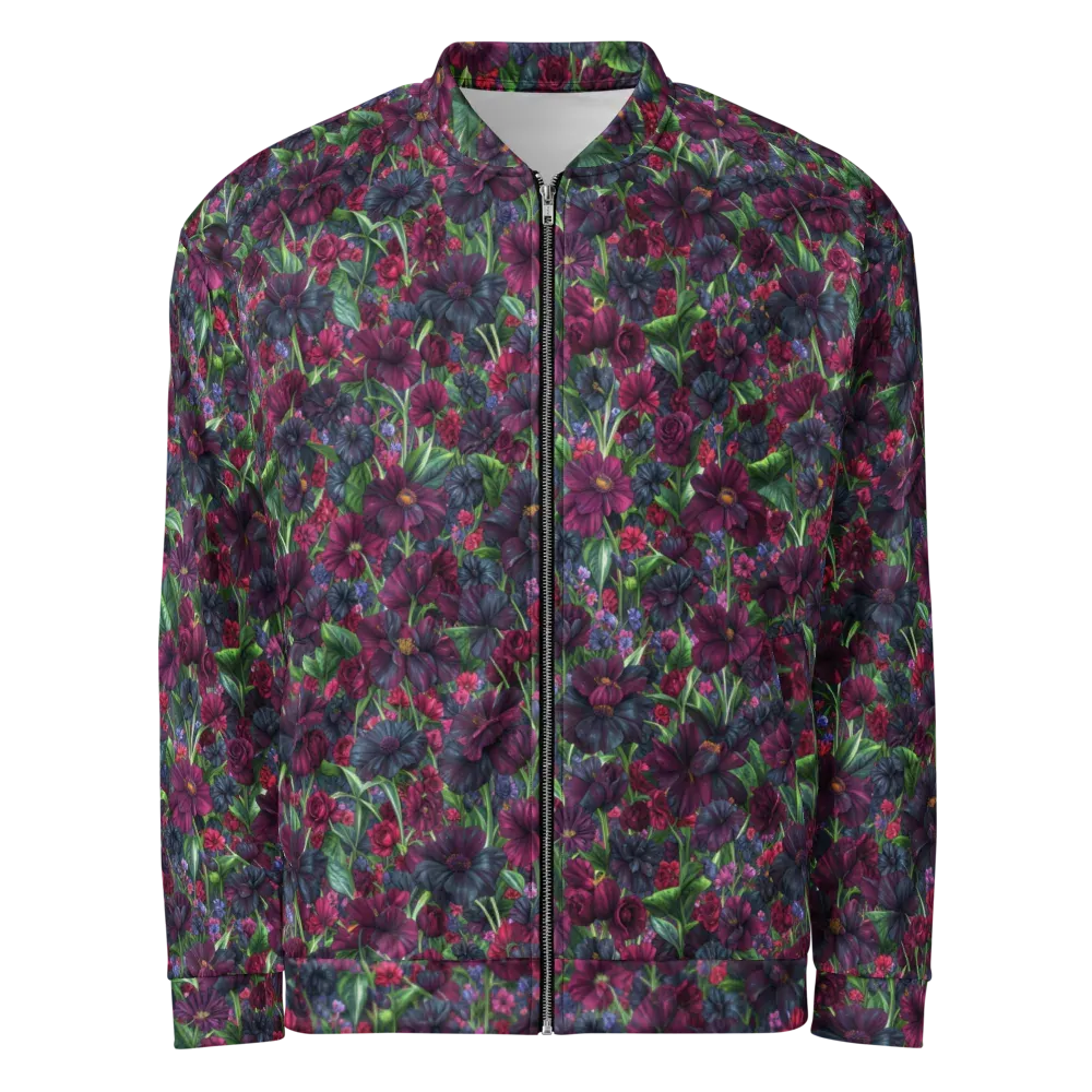 Velvet Night Garden on Bomber Jacket — Front