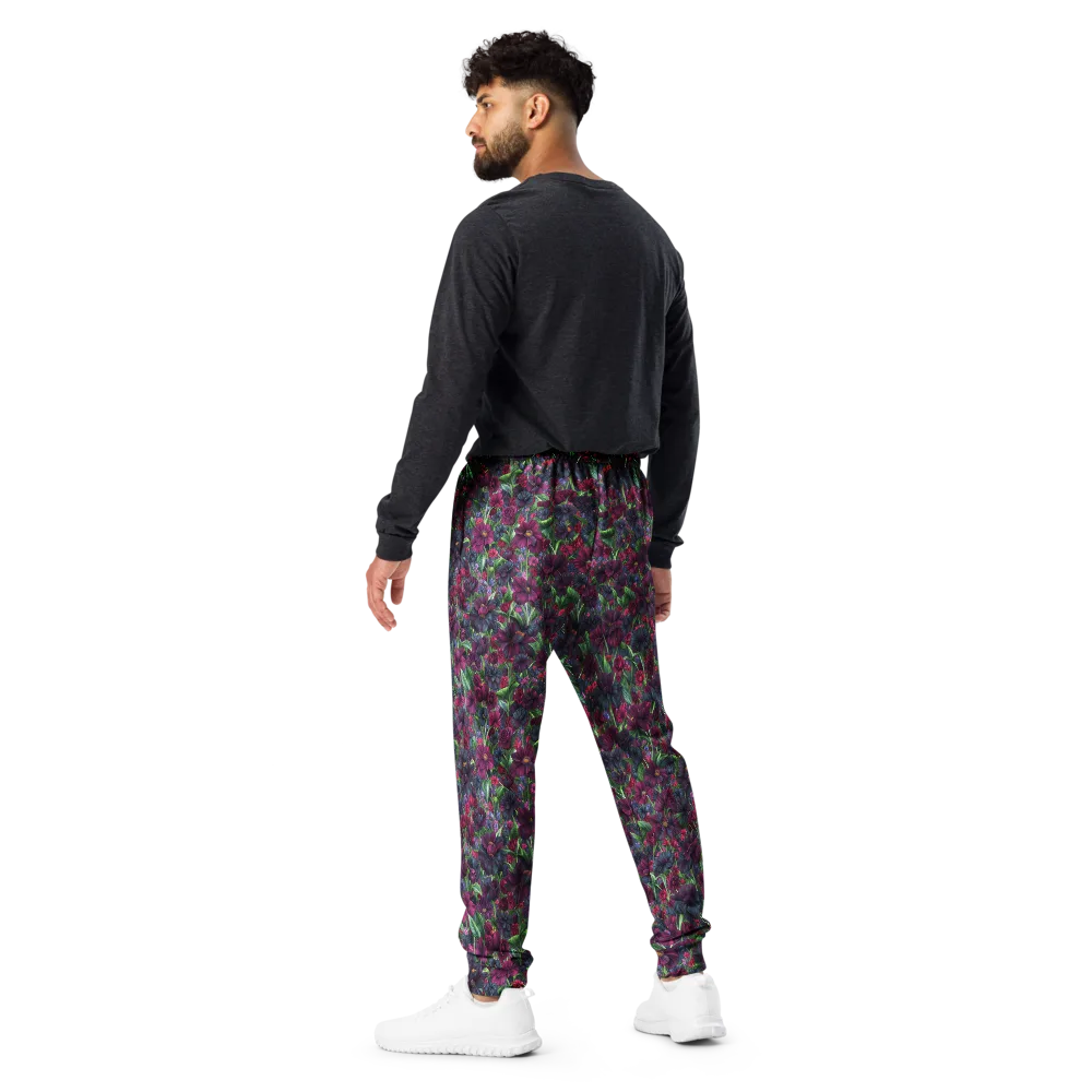 Velvet Night Garden on Men's Joggers — Back