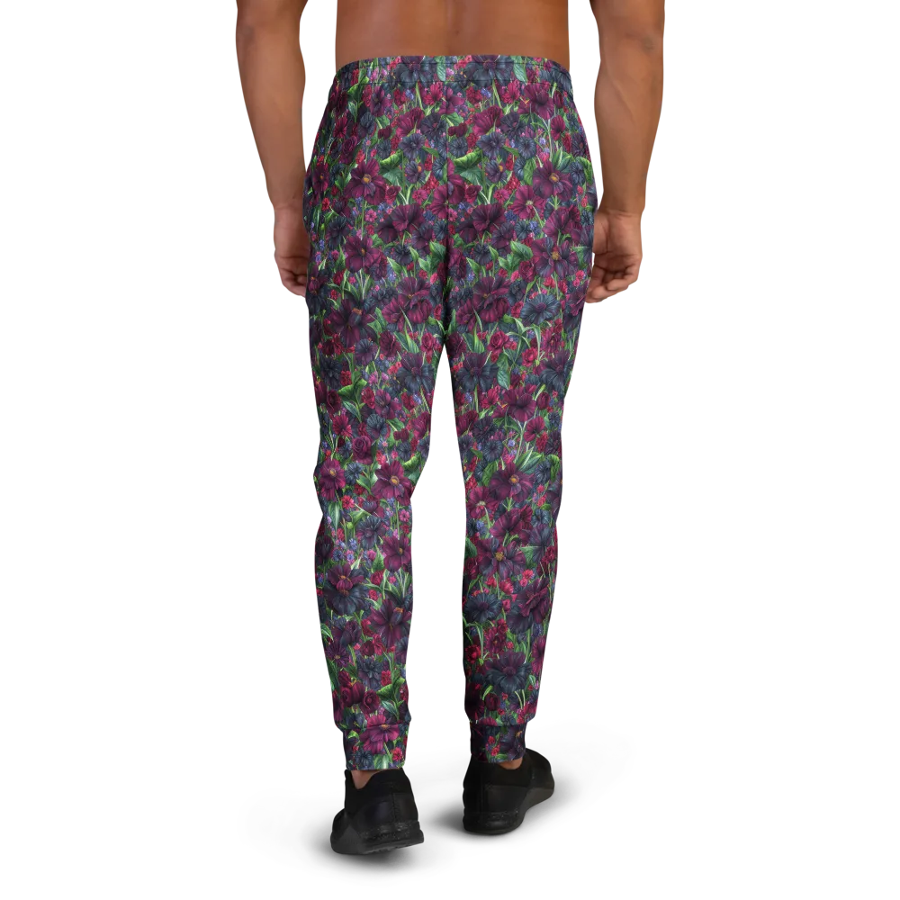 Velvet Night Garden on Men's Joggers — Back