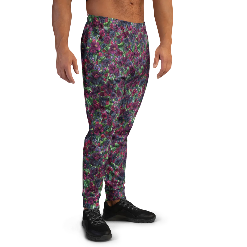 Velvet Night Garden on Men's Joggers — Right