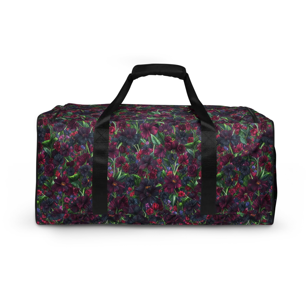 Velvet Night Garden on Duffle Bag — Back