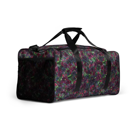 Velvet Night Garden on a Duffle Bag