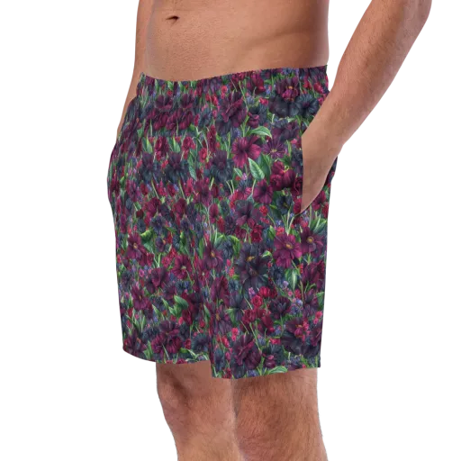 Velvet Night Garden on a Swim Trunks
