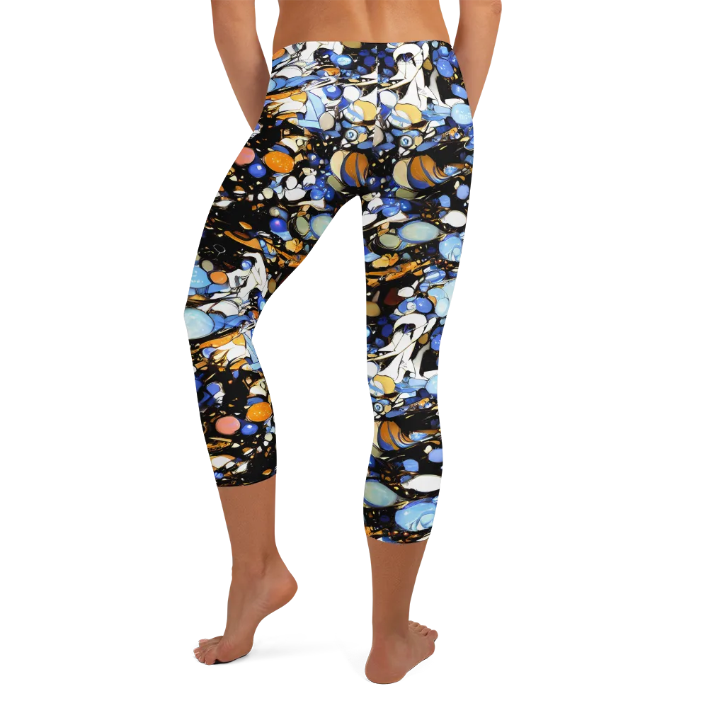 Sapphire Static on Capri Leggings — Back