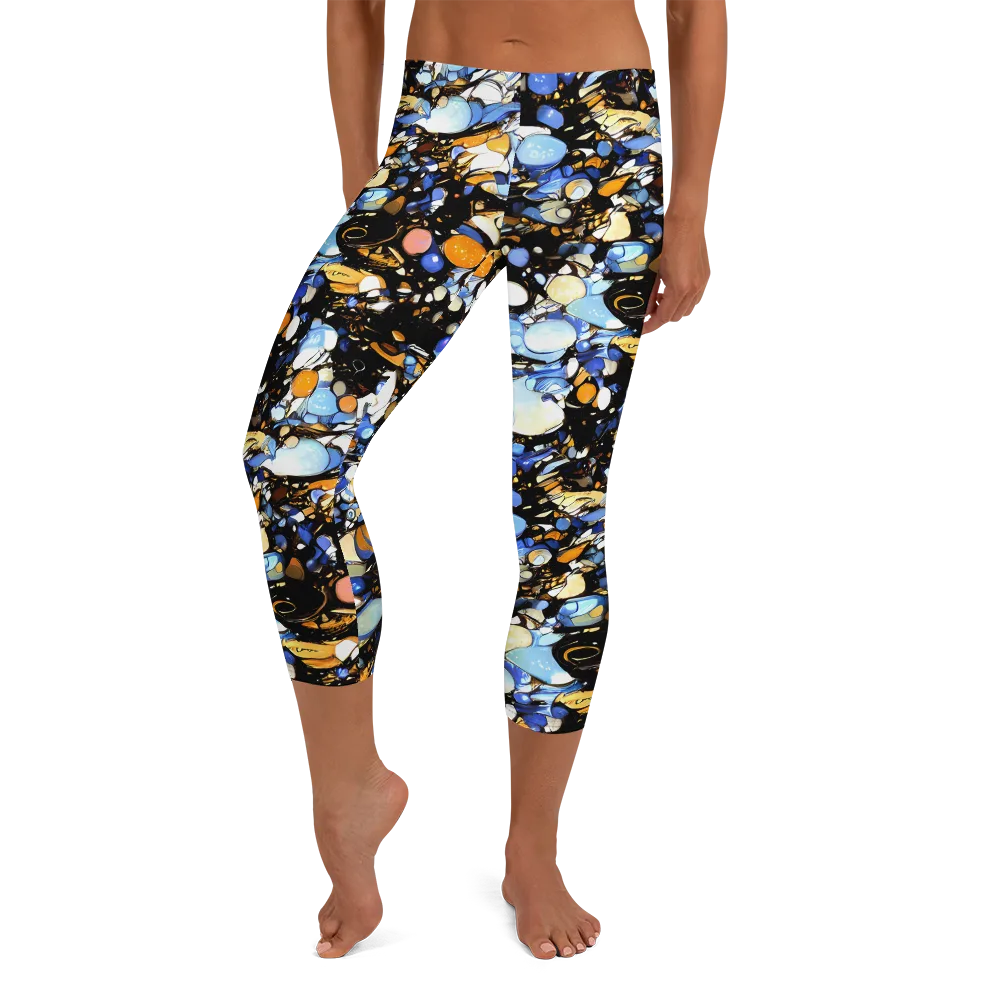 Sapphire Static on Capri Leggings — Front