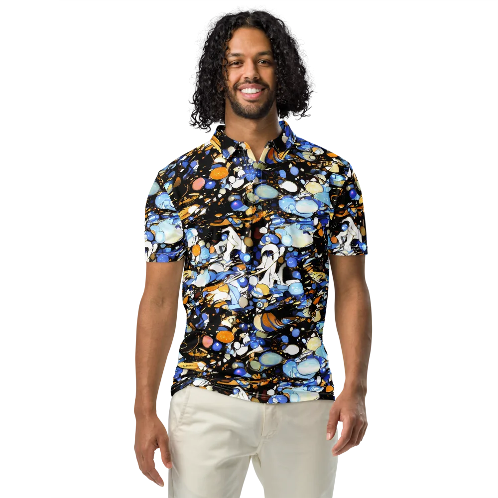 Sapphire Static on Men's Slim Fit Polo Shirt — Front