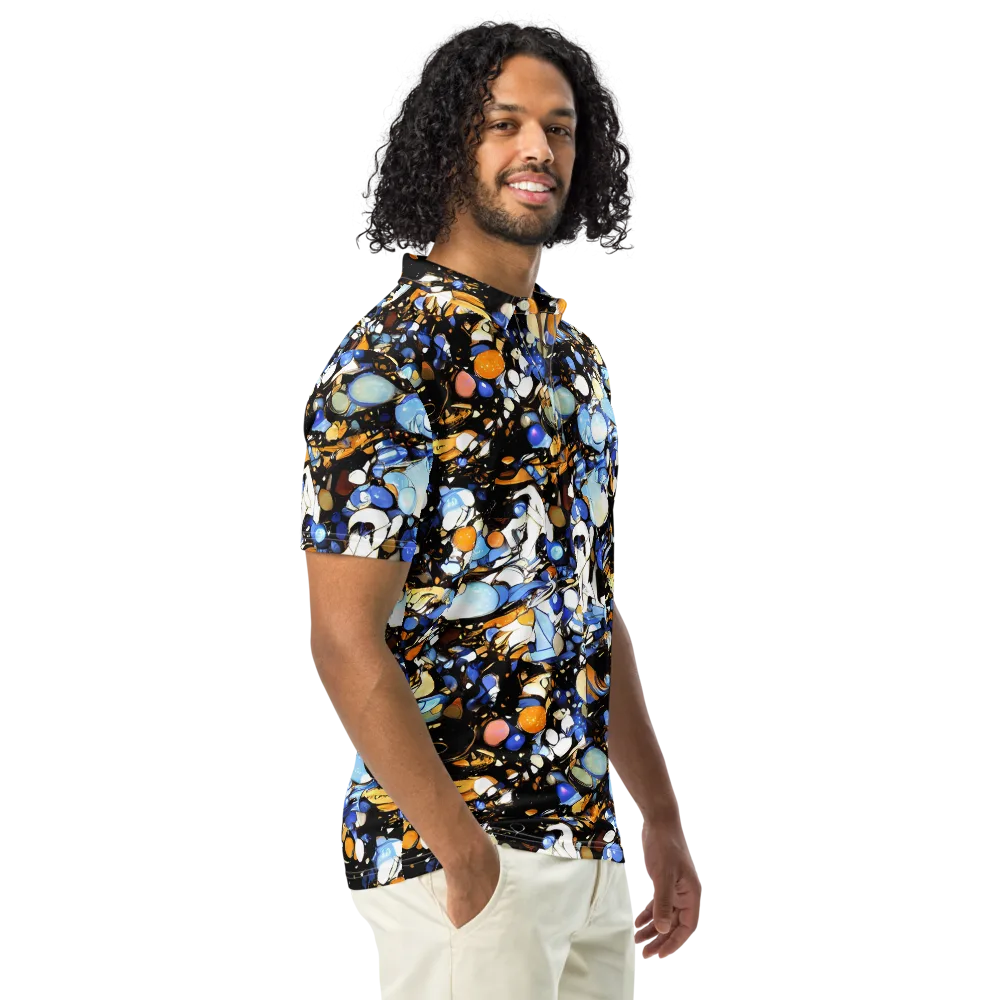Sapphire Static on Men's Slim Fit Polo Shirt — Right Front