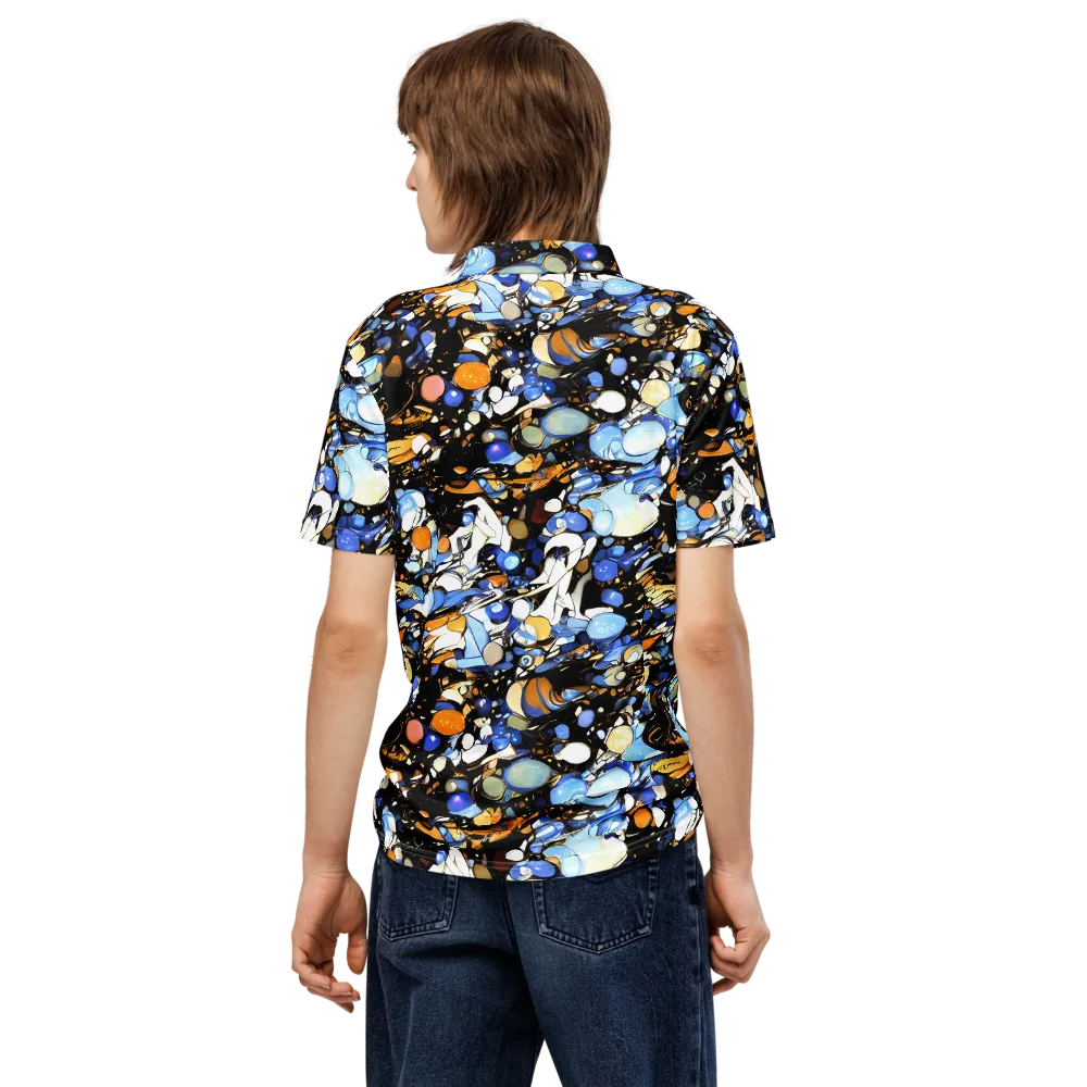 Sapphire Static on Men's Slim Fit Polo Shirt — Back